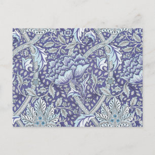 William Morris Windrush Blauwe Bloempatroon Briefkaart