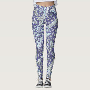 William Morris Windrush Blauwe Bloempatroon Leggings
