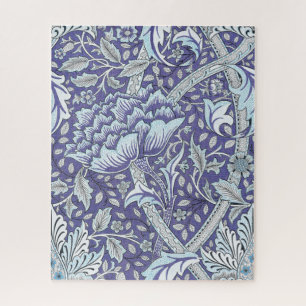 William Morris Windrush Blauwe Bloempatroon Legpuzzel
