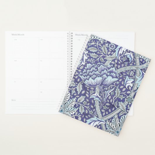William Morris Windrush Blauwe Bloempatroon Planner (Display)
