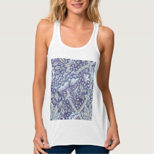 William Morris Windrush Blauwe Bloempatroon Tanktop