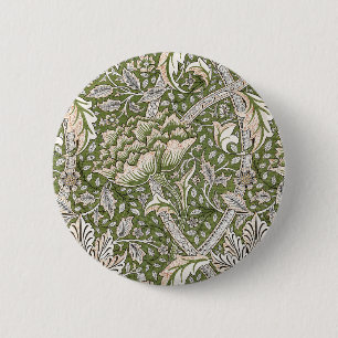 William Morris Windrush Bloemen Classic Ronde Button 5,7 Cm