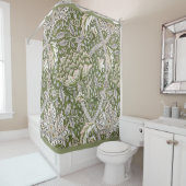 William Morris Windrush bloemen klassieker Douchegordijn (In situ)