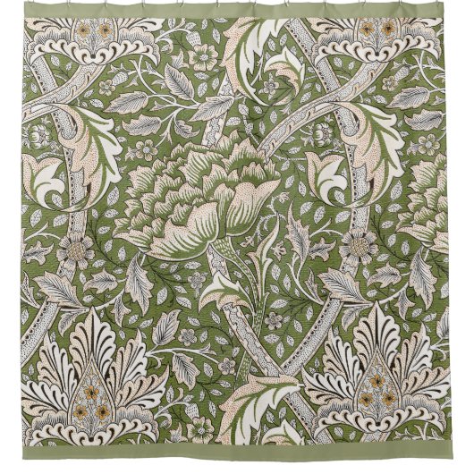 William Morris Windrush bloemen klassieker Douchegordijn (Voorkant)