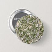 William Morris Windrush bloemen klassieker Ronde Button 5,7 Cm (Voorkant /achterkant)