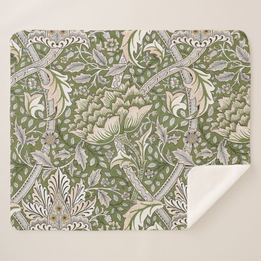 William Morris Windrush bloemen klassieker Sherpa Deken (Voorkant (horizontaal))