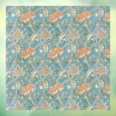 William Morris Windrush Bloempatroon Blauw Raamsticker (Vel 3)