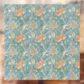 William Morris Windrush Bloempatroon Blauw Raamsticker (Vel 2)