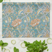 William Morris Windrush Bloempatroon Blauw Theedoek (Gevouwen)