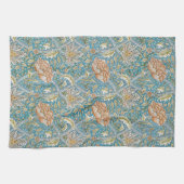 William Morris Windrush Bloempatroon Blauw Theedoek (Horizontaal)