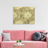 William Morris Windrush Bloempatroon: Vintage Canvas Afdruk (Insitu (Woonkamer))