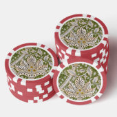 William Morris Windrush Floral Pattern Classic Poker Chips (Opstapeling)