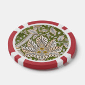 William Morris Windrush Floral Pattern Classic Poker Chips (Enkel)