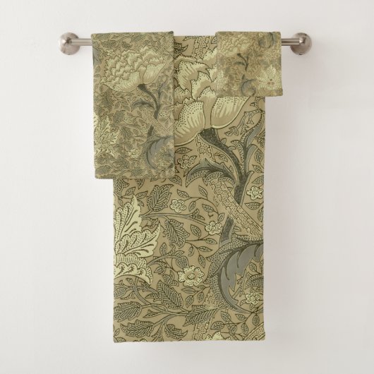 William Morris Windrush Wallpaper Pattern Bad Handdoek (Insitu)
