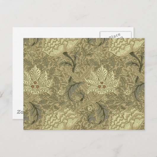 William Morris Windrush Wallpaper Pattern Briefkaart (Voorkant / Achterkant)