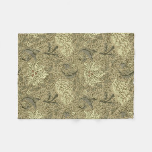William Morris Windrush Wallpaper Pattern Fleece Deken (Voorkant (Horizontaal))