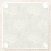 William Morris Windrush Wallpaper Pattern Glazen Onderzetter (Achterkant)