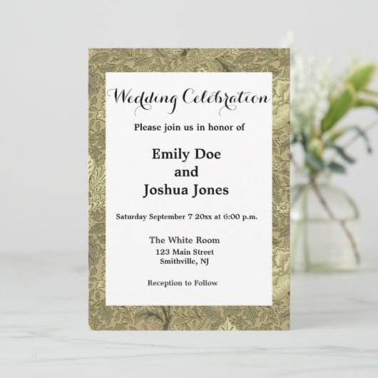 William Morris Windrush Wallpaper Pattern Kaart (Staand voorkant)