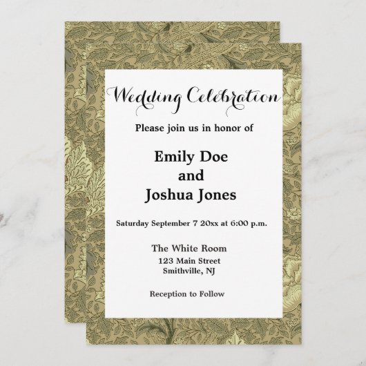 William Morris Windrush Wallpaper Pattern Kaart (Voorkant / Achterkant)