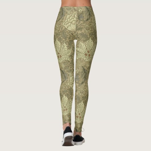 William Morris Windrush Wallpaper Pattern Leggings (Achterkant)