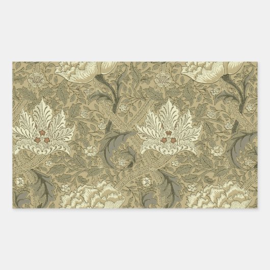 William Morris Windrush Wallpaper Pattern Rechthoekige Sticker (Voorkant)