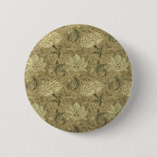 William Morris Windrush Wallpaper Pattern Ronde Button 5,7 Cm