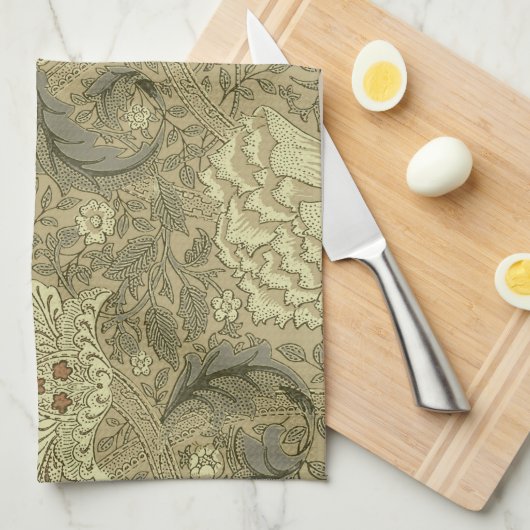 William Morris Windrush Wallpaper Pattern Theedoek (Quarter Fold)