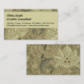 William Morris Windrush Wallpaper Pattern Visitekaartje (Voorkant / Achterkant)