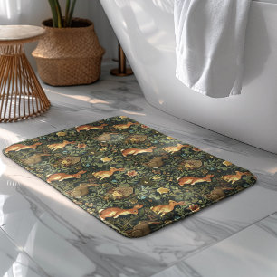 William Morris Woodland Floral Rabbits Christmas Badmat