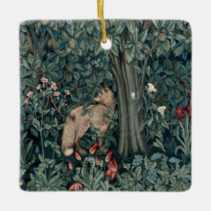 William Morris Woodland Tapestry Fox Keramisch Ornament