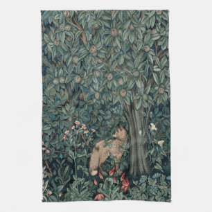 William Morris Woodland Tapestry Fox Theedoek