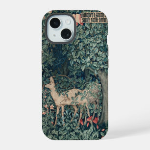 William Morris Woodland Tapestry Herten Hert iPhone 15 Hoesje