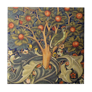William Morris Woodpecker Pre-Raphaelite Tegeltje
