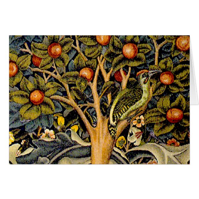 William Morris Woodpecker Tapestry Arts & Artisana (Devant horizontal)