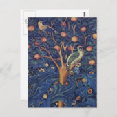 William Morris Woodpecker Tapestry Arts & Crafts Briefkaart (Voorkant / Achterkant)