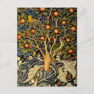 William Morris Woodpecker Tapestry Arts & Crafts Briefkaart