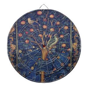 William Morris Woodpecker Tapestry Arts & Crafts Dartbord