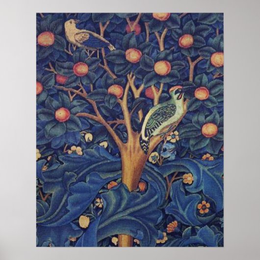 William Morris Woodpecker Tapestry Arts & Crafts Poster (Voorkant)