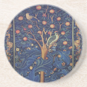 William Morris Woodpecker Tapestry Arts & Crafts Zandsteen Onderzetter
