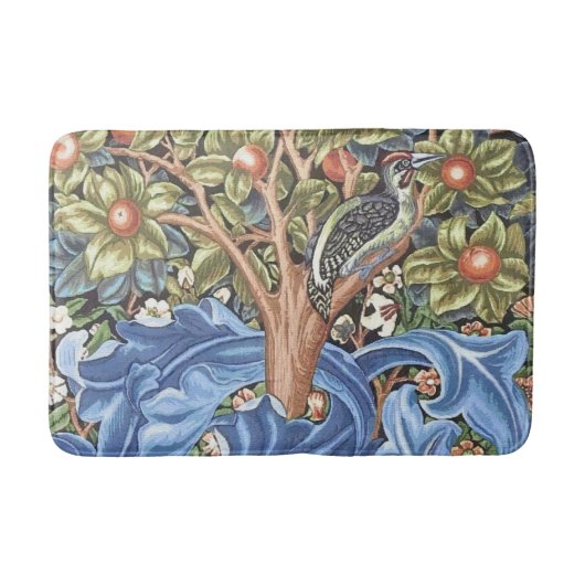 William Morris Woodpecker Tapestry Floral Badmat (Voorkant)