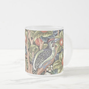 William Morris Woodpecker Tapestry Floral  Matglas Koffiemok