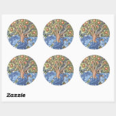 William Morris Woodpecker Tapestry Floral Ronde Sticker (Vel)
