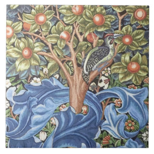 William Morris Woodpecker Tapestry Floral Tegeltje