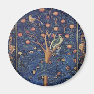William Morris Woodpecker Tapestry Vogels Bloemen Magneet