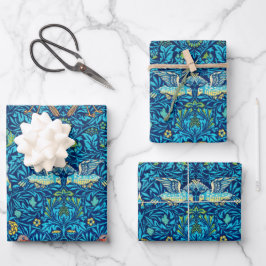 William Morris Wrapping Paper Art Blue Birds