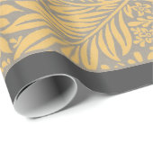 William Morris YELLOW LEAF PATTERN GIFT WRAP Cadeaupapier (Rol Hoek)