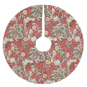 William Morris Zeewier Antieke Bloem Rood Groen Kerstboom Rok