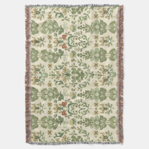 William Morris Zeewier Vintage Bloemmotief art nou Deken