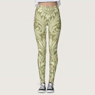 William Morris Zonnebloem Bloemen Bloemen Botanisc Leggings