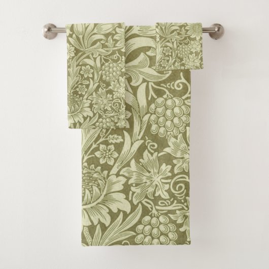William Morris Zonnebloem Groene Bloem Bad Handdoek (Insitu)